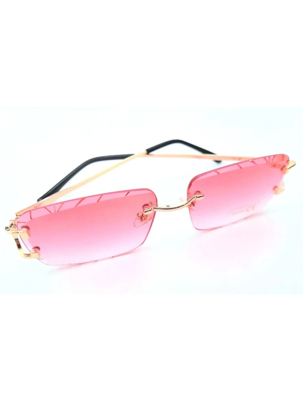 Piccadilly Pink Gradient C Diamond Cut Designer Sunglasses
